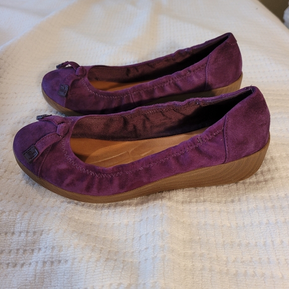 FITFLOP PURPLE BALLERINA FLAT SHOE - Picture 3 of 13